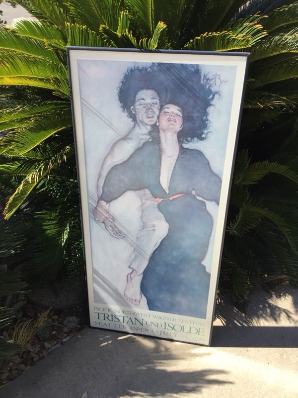 Original 1981 “Tristan und Isolde” Seattle Opera David Kreitzer Poster Framed