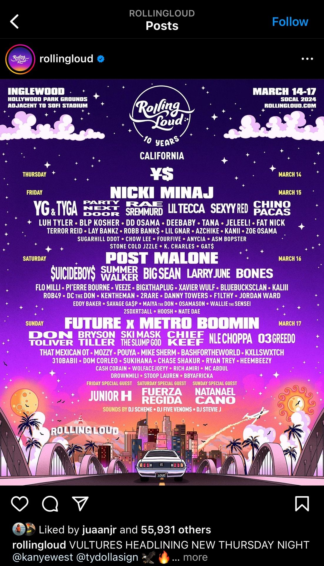 2 3Day GA Wristbands For Rolling loud LA