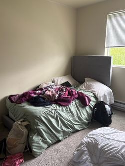 Twin bed and mattress