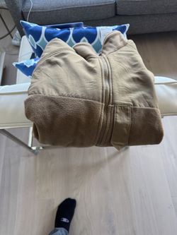 U.S. Navy Coyote Brown Full Zip Fleece Parka Liner for NWU Type III Jacket   - Size Medium X-Short ($40) - Like New!