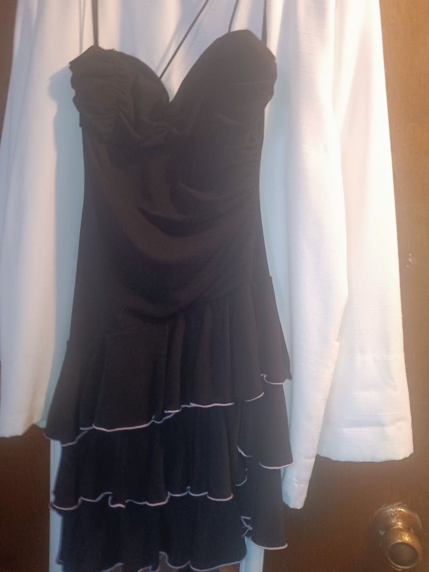 One Shoulder Black Party Dress Very Cute