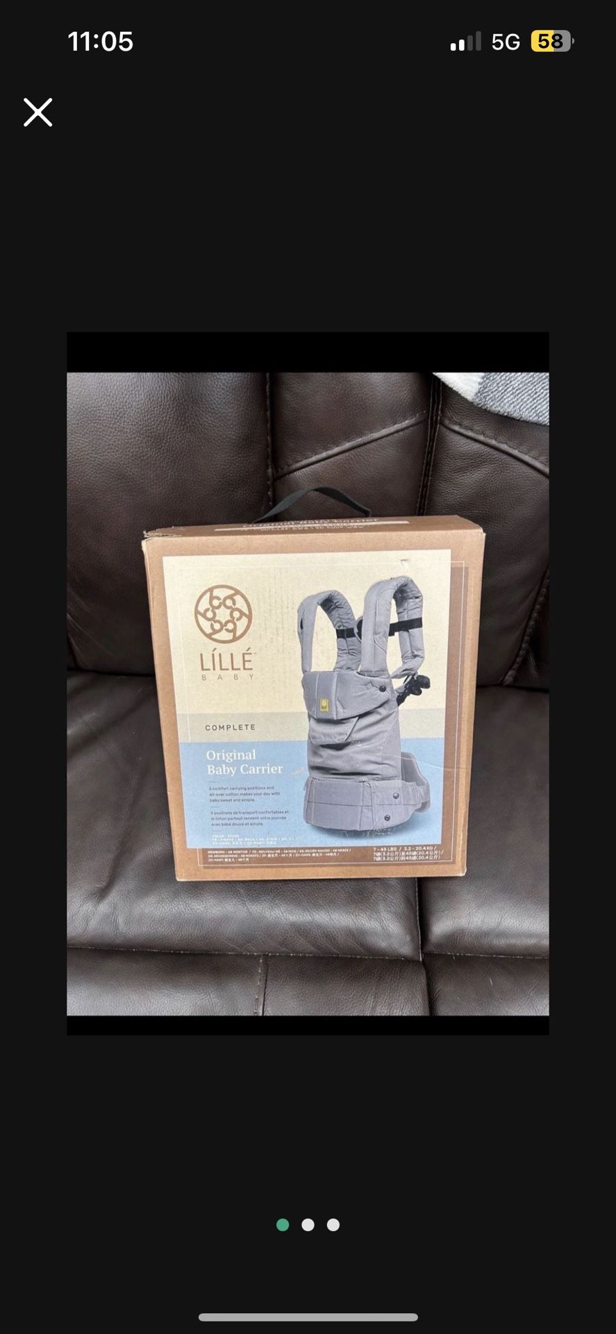 LilleBaby complete original baby carrier NIB stone  orig $140