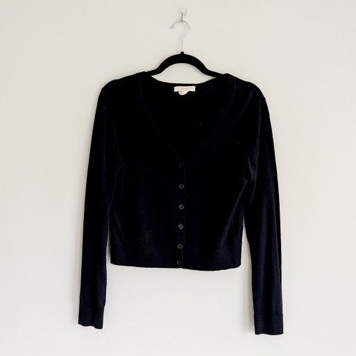 Forever 21 Women's Cardigan Buttoned - Black, Large