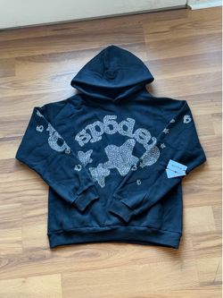 Sp5der Rhinestone Beluga Hoodie ‘Black’