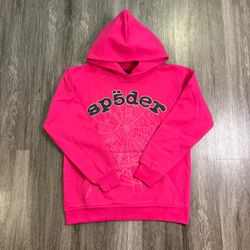 Legacy Pink Sp5der Hoodie Size L
