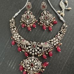 Diamond Necklace With Earrings