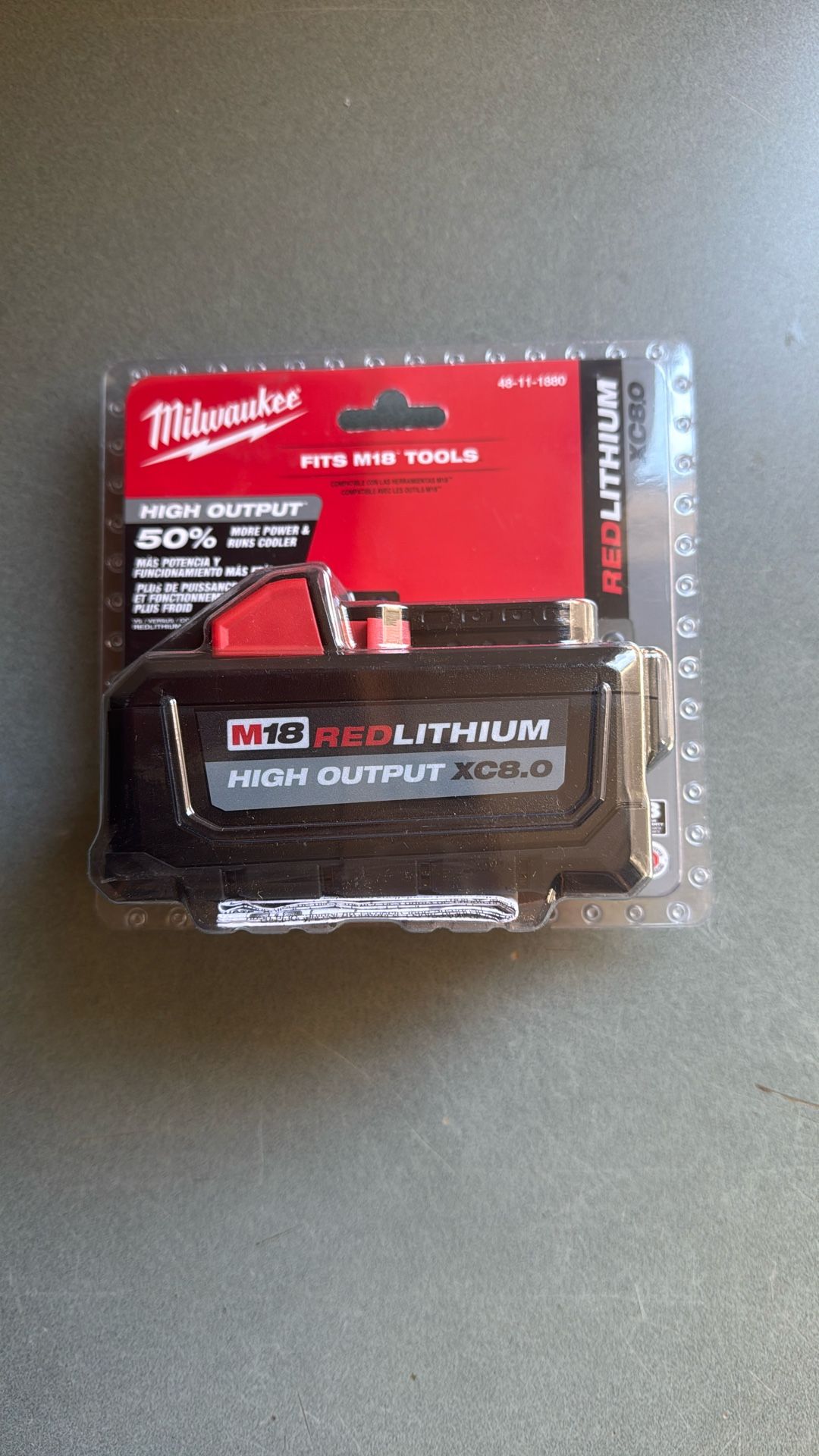 M18 Red Lithium Battery XC8.0