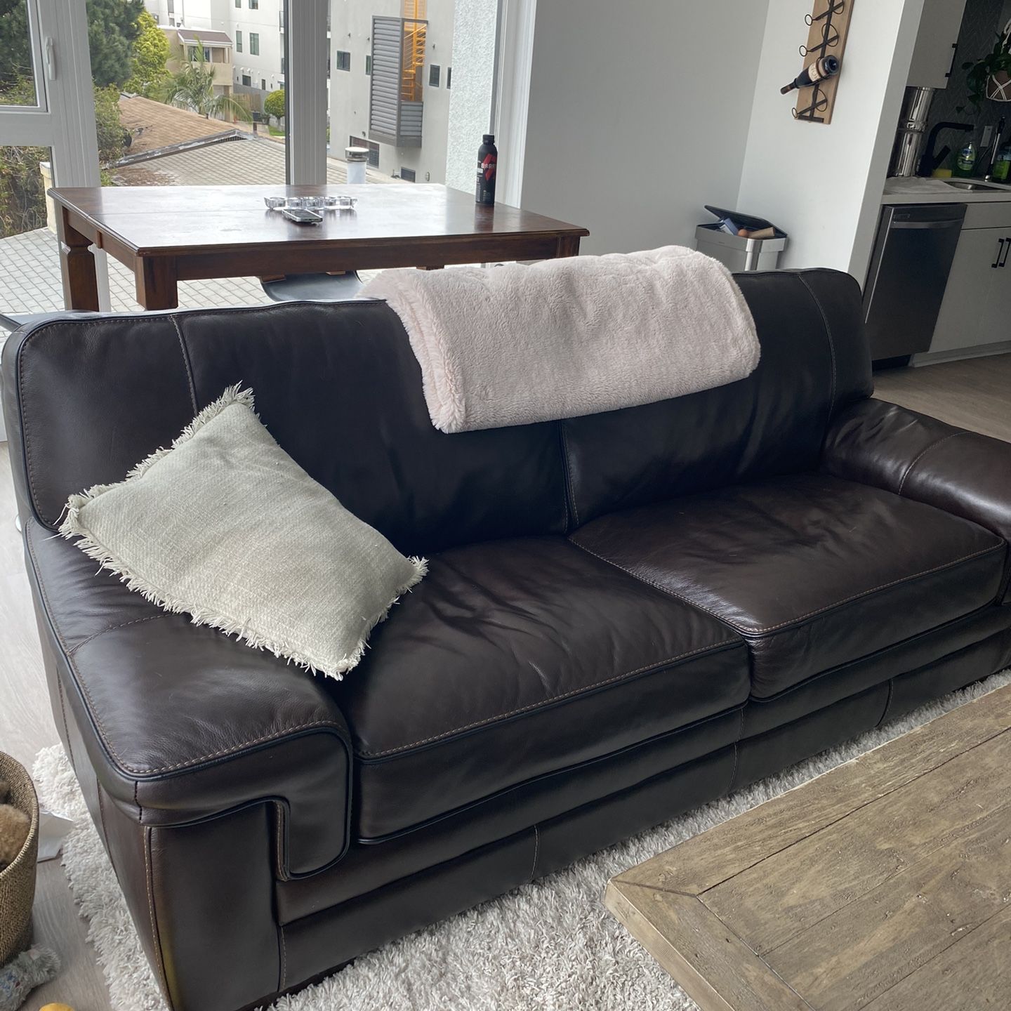 Leather Couch (mocha Brown)