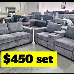 2pc Corduroy Couch New In Box 