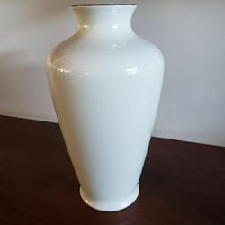 Lenox China Tall Vase Gold Rimmed