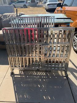 Free DOG CAGE IS GONE BUT THE BOTTOM RAILS ARE STILL HERE