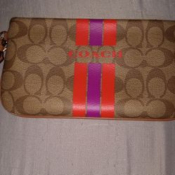 Coach Corner Zip Wristlet

