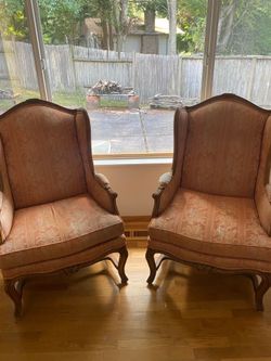 Pair of Antique Wing Back Chairs