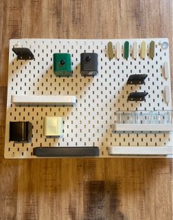 IKEA Skadis pegboard with accessories