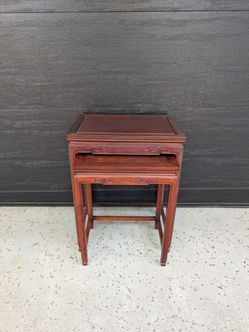 Vintage Chinese Mahogany Nesting Tables - Set of 2