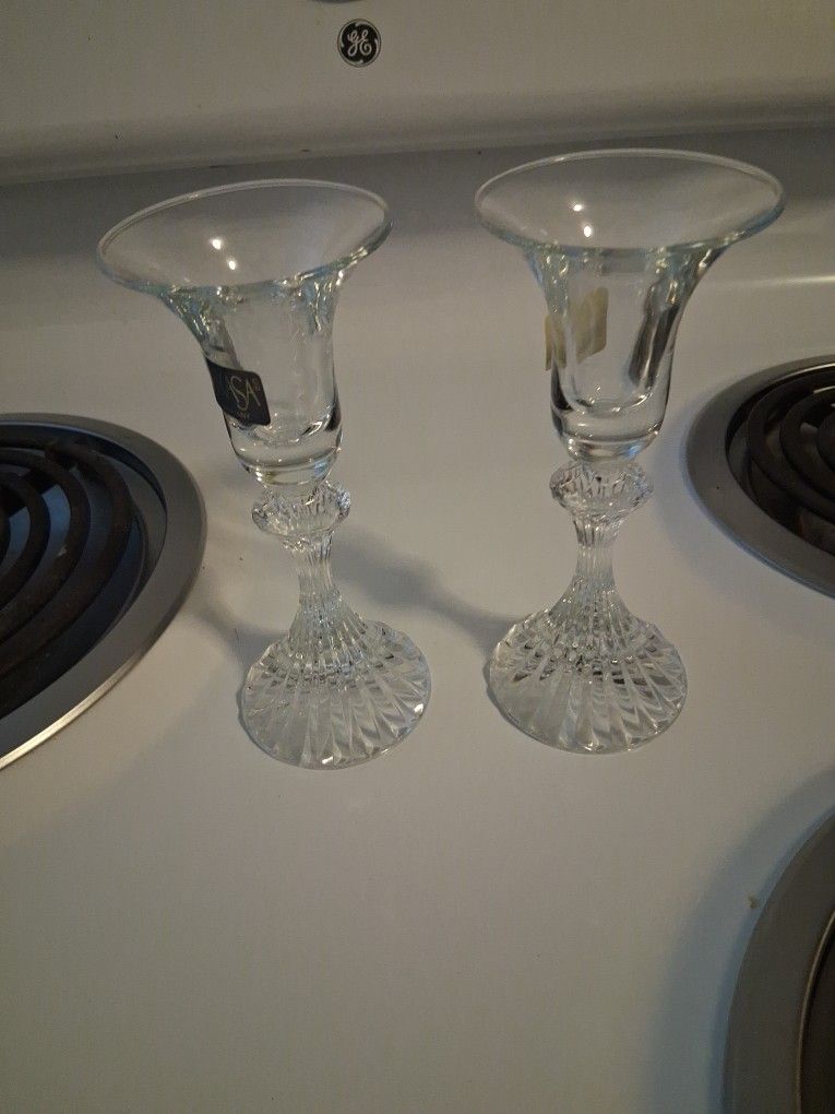 Mikasa Chrystal Candle Holders