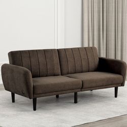 Brand New Brown Futon Sofa Sleeper 