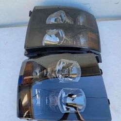 07-13 Chevrolet Silverado Headlights Luces Micas Calaveras Faros Faroles Headlamps Chevy