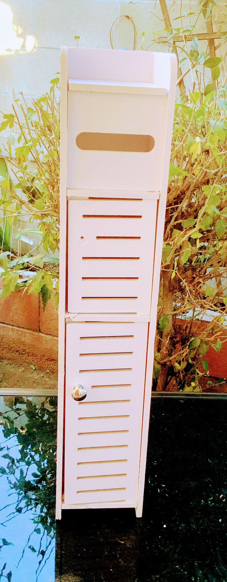 White Toilet Storage Cabinet