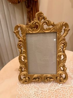Gold antique frame 5x7 table number party wedding engagement birthday