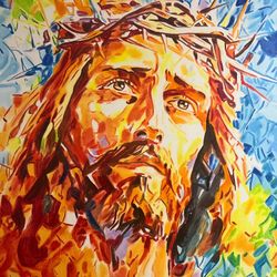 Jesus Christ Handmade Original Painting by me/local artist Warren Willowdale.
