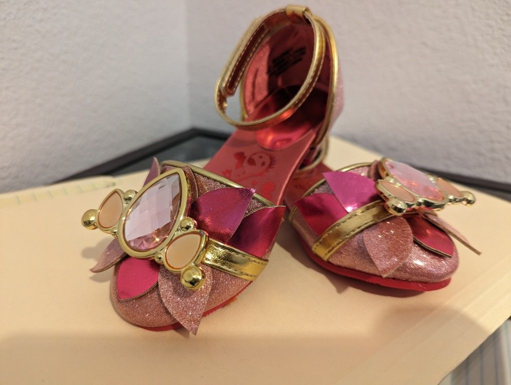 Disney Toddler Heels Pink And Gold Sz 7/8