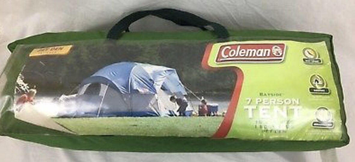 Coleman Bayside 7 Person 15x10 Foot Outdoor Camping Large Tent W/pet Den Rainfly $50