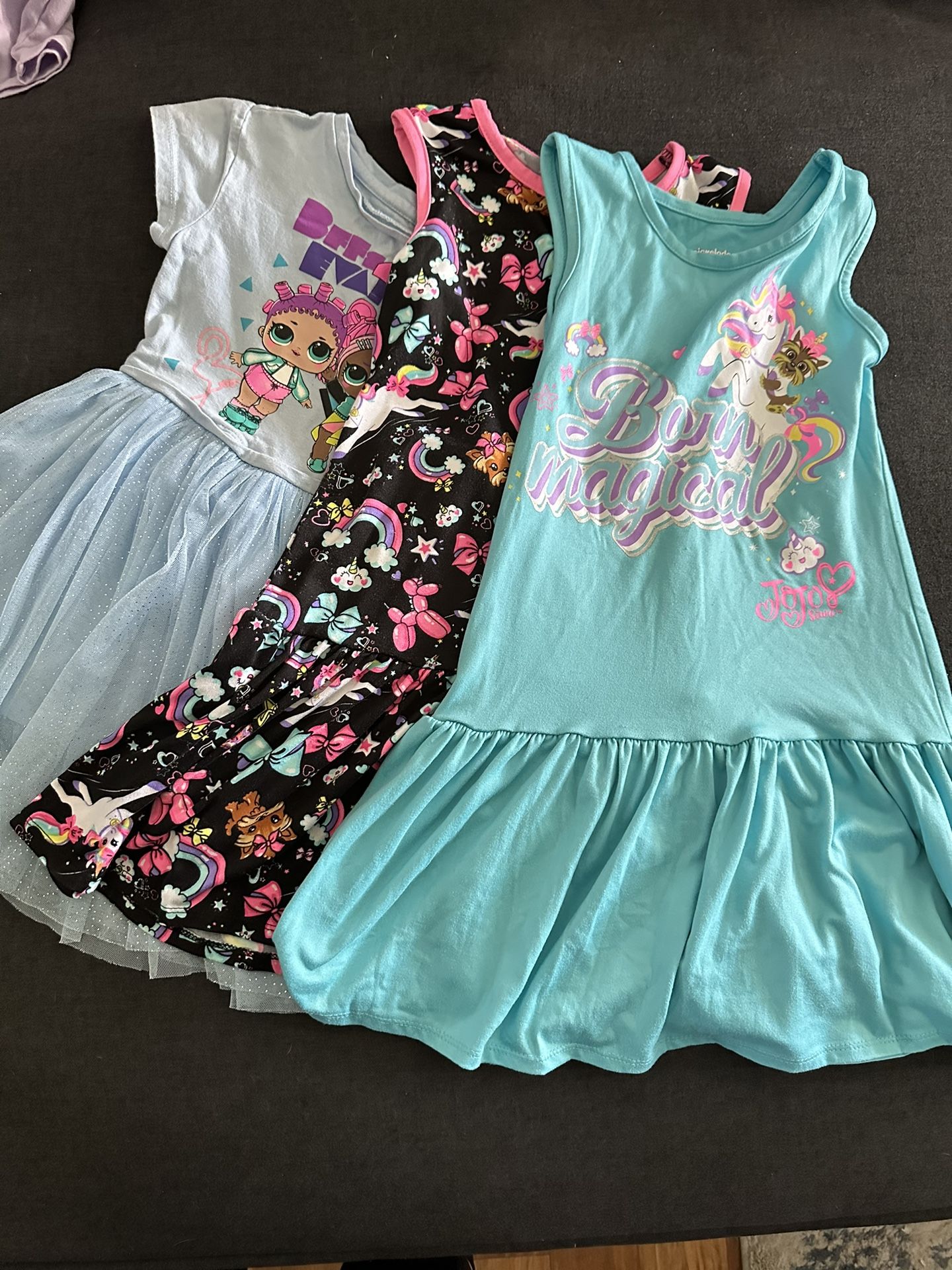 3 Size 6 Summer Dresses JOJO Siwa & LOL