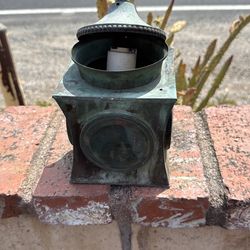 Vintage copper railway signal lantern