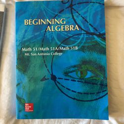 Beginning Algebra Math 51/math 51A/B
