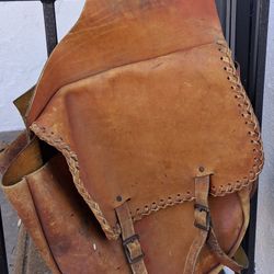 Vintage Leather Saddlebags