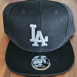 Los Angeles Dodgers Black Snapback Hat