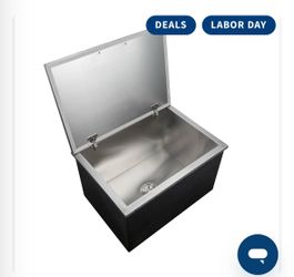 Stainless Steel Drop-In Ice Chest with Lid