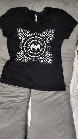 Strange Music Fitted Black, graphic Tee By ALSTYLE