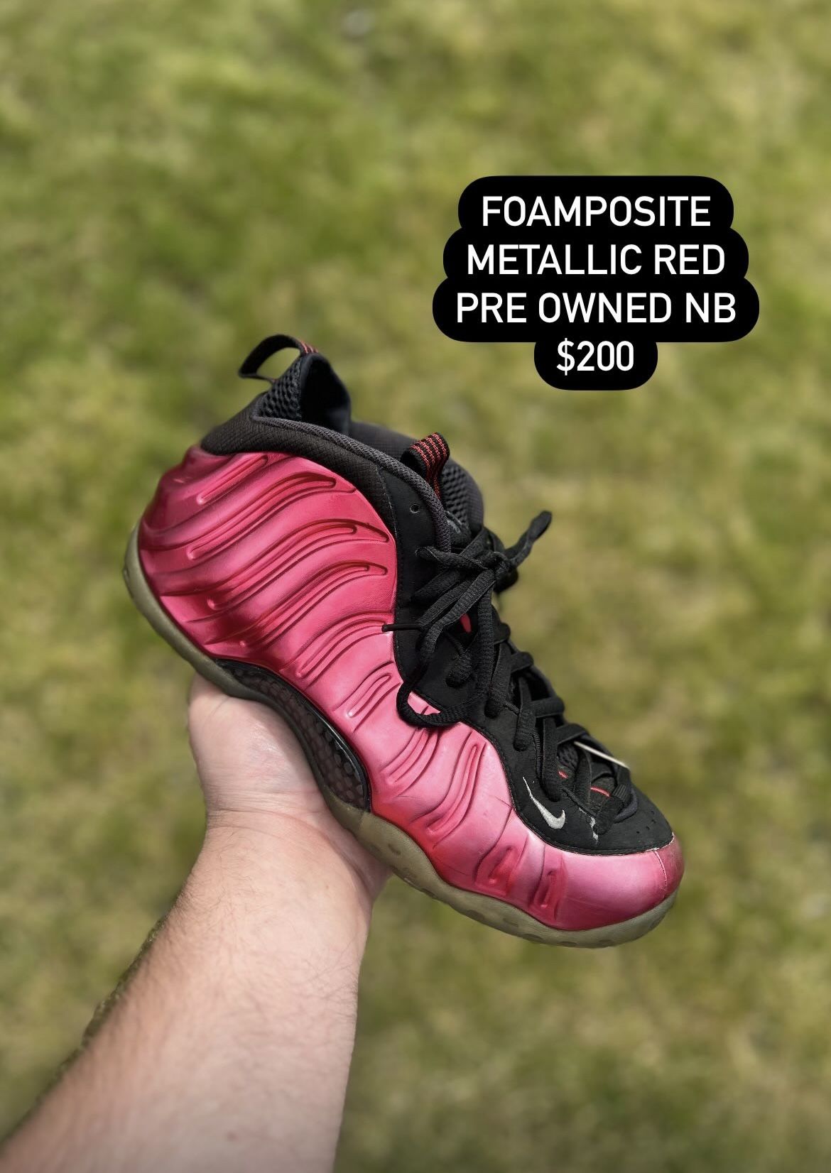 Nike Foamposite Metallic Red Size 9.5