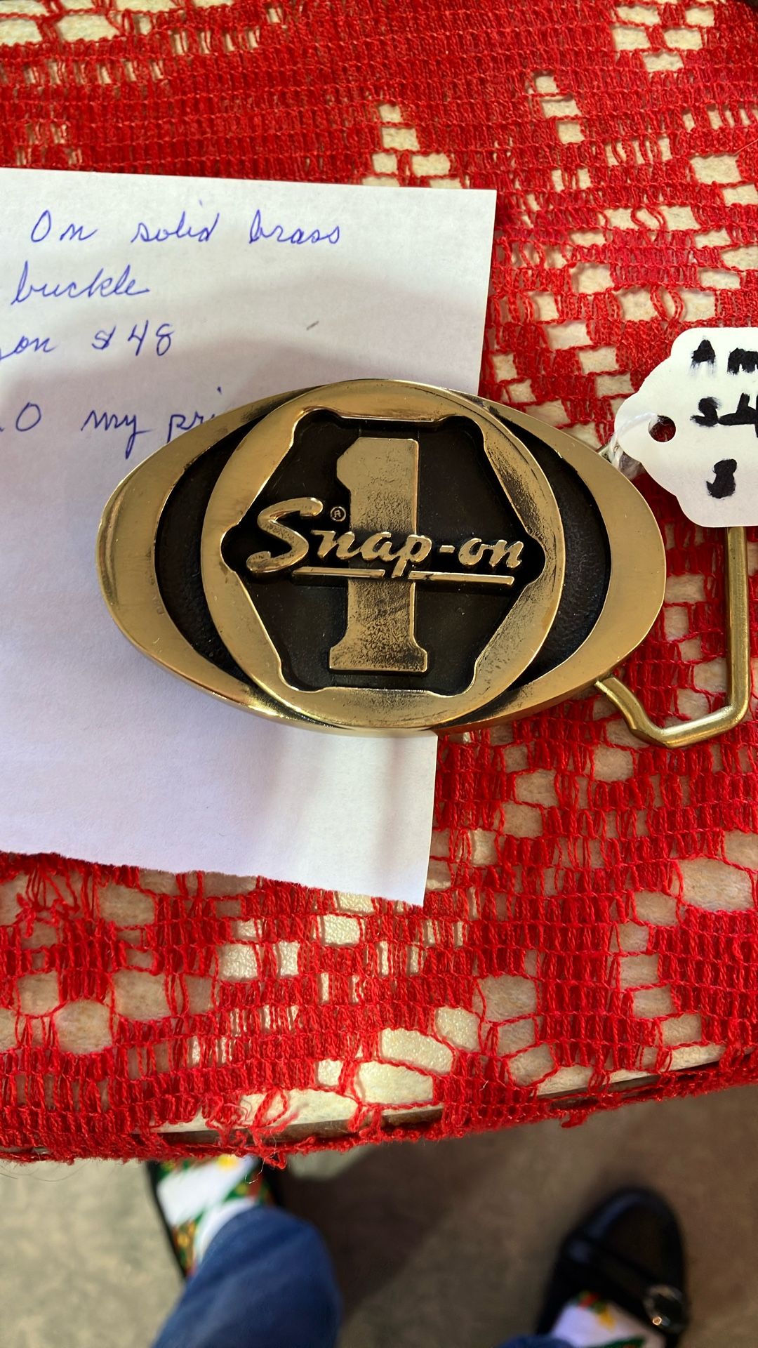 Solid Brass SNAPON Belt Buckle