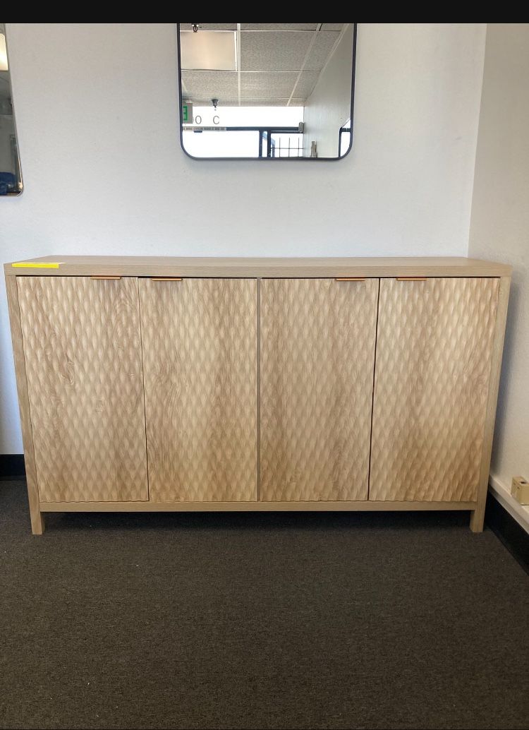 New In Box - Wooden Buffet Cabinet with Adjustable Shelves Storage Accent Cabinet with 4 Doors Entryway Console Table. 55"x15.7"x32.7