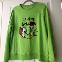 Grinch Sweatshirt drink up grinch