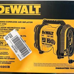 DeWALT DCC020IB 20V MAX Air Inflator – Corded/Cordless – LED Light – NEW