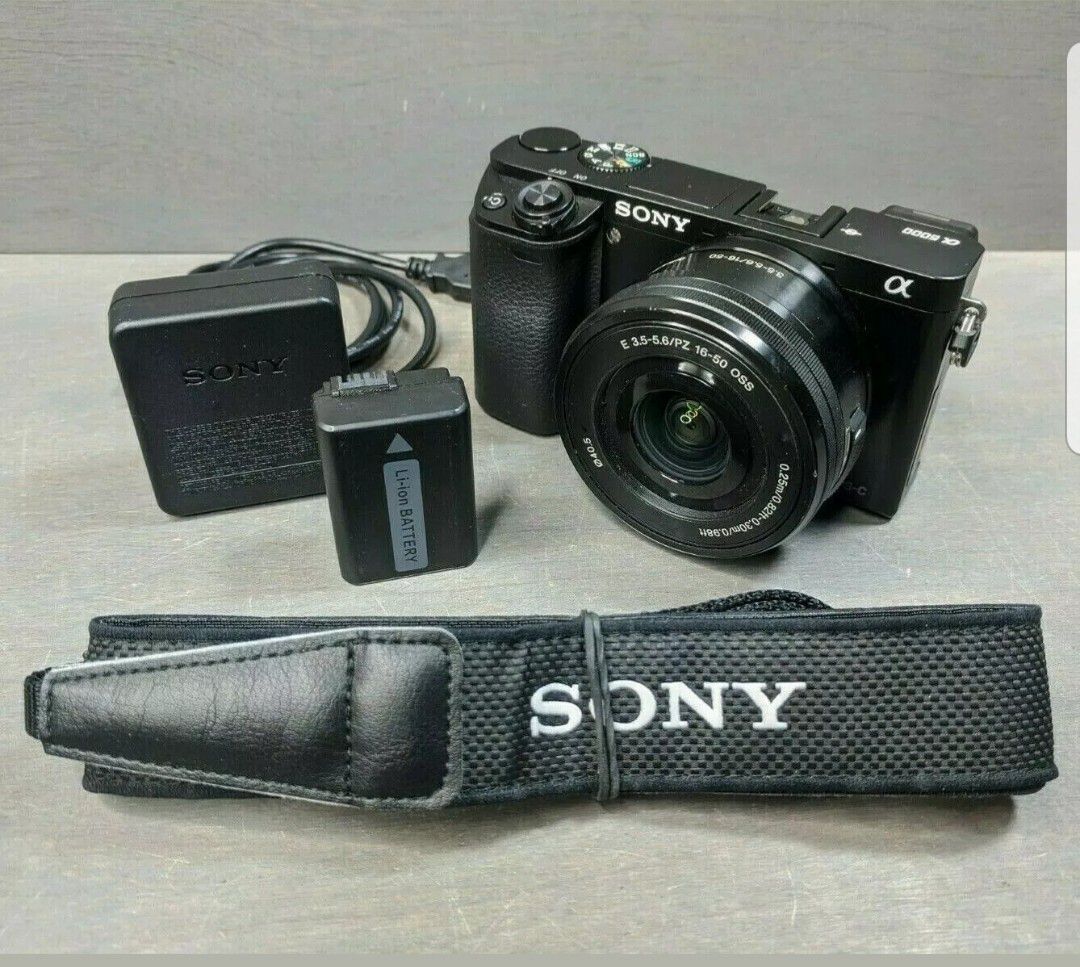 Sony Alpha a6000 24.3MP Digital SLR Camera - Black Kit with 16-50mm lens