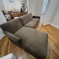 Crate And Barrel Sectional Sofa Couch 103"