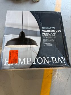 1-Light Black Warehouse Pendant Hanging Light with Metal Shade new in box 8 available $35 each