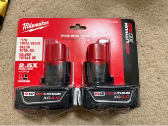 M12 12-Volt Lithium-Ion XC Extended Capacity 4.0 Ah Battery Pack of 2