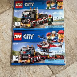 Lego City Heavy Cargo Transport With Helicopter
