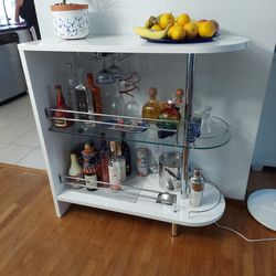 Mini Wine Glass Table Cabinet/ 2 Shelf