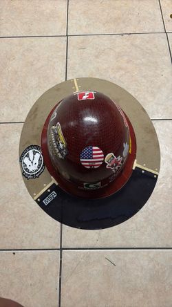 Lift DAX Brown Wide Brim Hard Hat ANSI Class E Ratchet Suspension