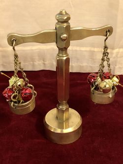 Antique Brass Functional Scales Late 18th-19th Century