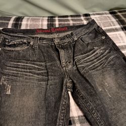 🔥 Extreme Couture Designer Men's Jeans – Size 34x32 – Boot Cut – Distressed Style - ONLY $30