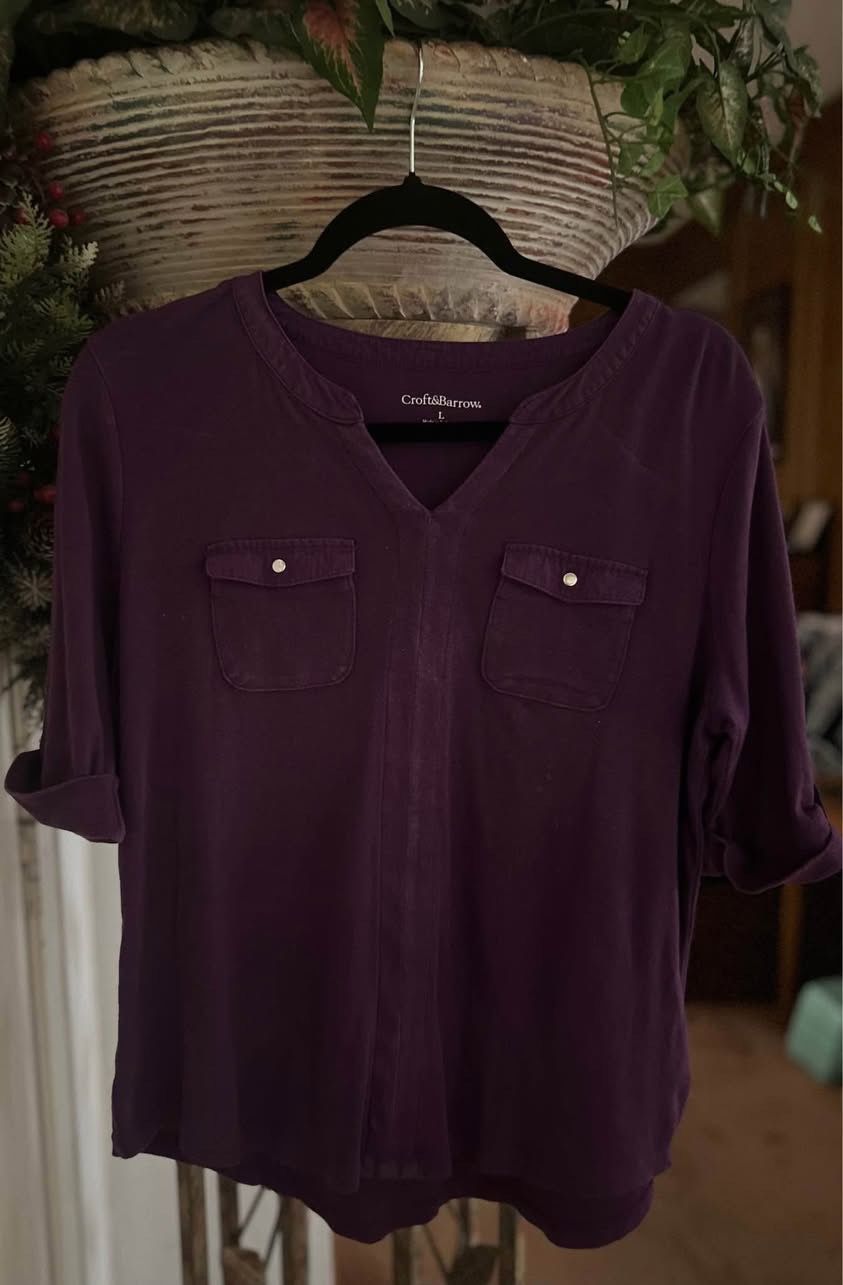 Croft&Barrow Purple Blouse- Large