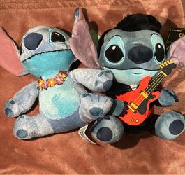 Blue dog plush with tag